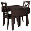 Maliang 3-Piece Wooden Dining Table Set, 1Table with 2 X-back Chairs for Small Places - 3 of 4