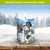 Briarwood Lane Winter Flameless Candle 6x3 Checkered Snowman Flameless Candle with Timer for Winter - 3 of 4