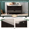 Sapphtopaz Farmhouse 32" Storage Bench with 2 Drawers and Removable Basket Upholstered Shoe Bench for Entryway, Living Room, Bedroom - 2 of 4