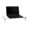 Mind Reader Acrylic Monitor Stand Clear: Computer Desk Riser, Metal Hardware, No Assembly Required, 22" Width - 4 of 4