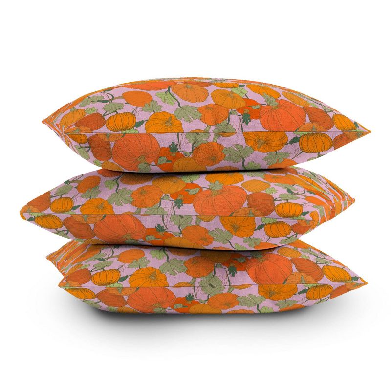16&#34;x16&#34; Sewzinski Pumpkin Patch Pattern Square Throw Pillow - Deny Designs, 5 of 6
