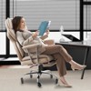 Heavy Duty Executive Office Chair 400 lb Capacity with Footrest, Ergonomic Reclining PU Leather Desk Chair - 2 of 4