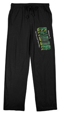 Star Wars Return Of The Jedi Welcome To Endor Men's Black Sleep Pajama Pants