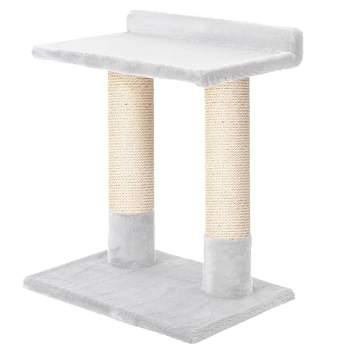Noba 24 Inch Double Scratch Post White Natural