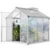 Garvee Greenhouse for Outdoors, Aluminum Alloy & Polycarbonate Green House with Windows Vent, for Patio, Backyard, Garden - 2 of 4