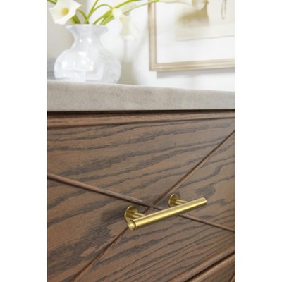 Golden Champagne 3" Modern Cabinet Pull with Mounting Hardware