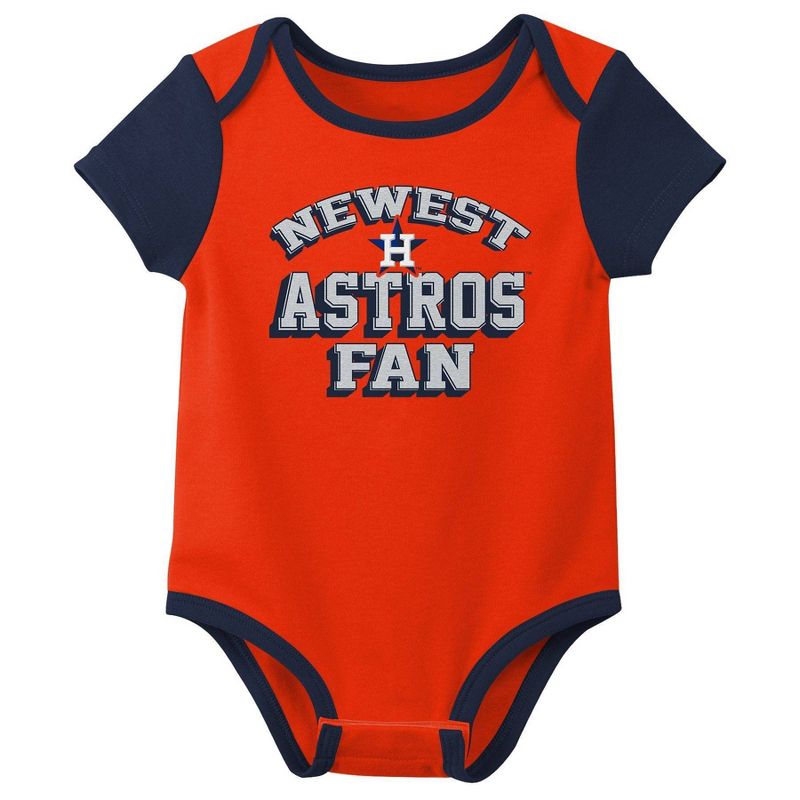MLB Houston Astros Infant Boys&#39; 3pk Bodysuit, 3 of 5