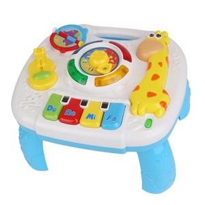 Babyluv"Musical Learning Table for Toddlers – Educational Baby Activity Center for 6+ Months Boys & Girls"White - 1 of 4