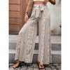 Women's High Waist Lace-Up Wide Leg Pants With Ethnic Style Casual Trousers - 3 of 4