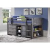 Donco Kids Louver Twin Antique Grey Modular Low Loft Bed - Group A - 2 of 4