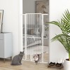 PawHut 59" Extra Tall Pet Gate for Cats, 30"-41" Dog Gate with Cat Door, 1.4" Narrow Gap, 2.8" and 5.5" Extension, for Doorway, Hallway, Stairway - 3 of 4