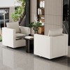 NicBex Couches for Living Room Single Sofa Chair Set of 2 Premium Fabric Upholstered Modern Comfortable Sofa Couch with Soft Breathable Seat, Beige - 4 of 4