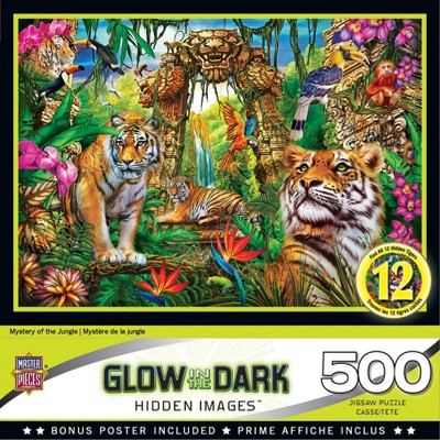 MasterPieces - Hidden Image Glow - Mystery of the Jungle 500 Piece Puzzle