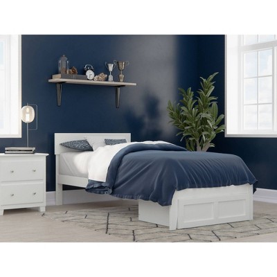 Boston Twin XL Bed with Modern Panel Headboard and Storage Drawer