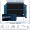 Simple Storage Cabinet Accent Cabinet with Solid Wood Veneer and Metal Leg Frame(Navy) - 4 of 4