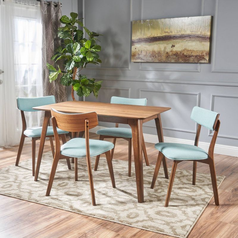 5pc Megann Mid Century Wood Dining Set - Christopher Knight Home, 3 of 7