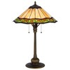 Cal Lighting 60W x 2 Armscroft Tiffany Table lamp - 2 of 3
