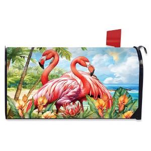 Briarwood Lane Summer Mailbox Cover  - Oversized - Flamingo Pair Oversized For Summer Mailbox Cover - 1 of 2