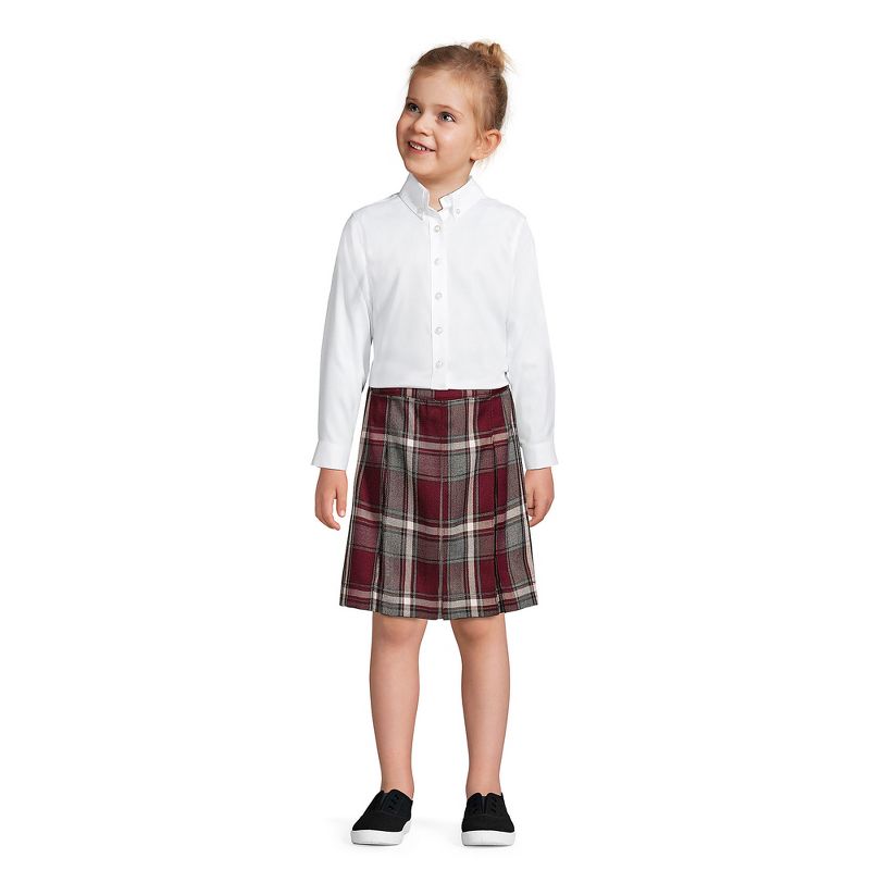 Lands' End School Uniform Kids Long Sleeve No Iron Pinpoint Shirt, 5 of 6