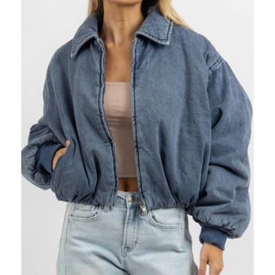 Women's KARINA DENIM BOMBER JACKET - Sofie the Label
