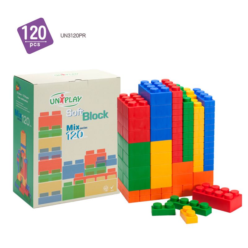 UNiPLAY Mix Set Soft Building Blocks for Early Learning Educational and Sensory Toy for Infants and Toddlers, 5 of 9
