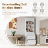 TIRAMISUBEST 4-Piece Freestanding Kitchen Pantry Cabinet Combo, Tall Kitchen Hutch with Storage Drawers and Adjustable Shelf - 4 of 4