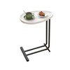 MAYEERTY C-Shaped Side Table, Wood End Table with Metal Frame Slide for Bedroom Living Room - 3 of 4