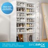 BIRDROCK HOME 7-Tier Shoe Rack for Closet | Freestanding Storage w/ 12 Small Clear Boxes & 2 Large Cubes, Foldable for Boots, Heels - White - 3 of 4