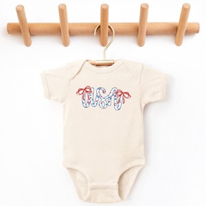 The Juniper Shop USA Cursive Coquette Baby Short Sleeve Bodysuit - 1 of 4