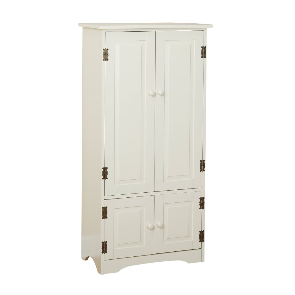 Photos - Wardrobe Tall Storage Cabinet White - Buylateral