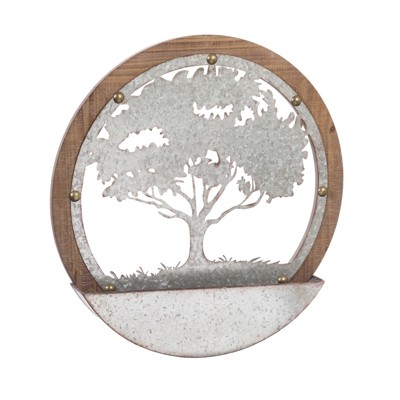 Cape Craftsmen Round Tree Of Life Wood And Metal Wall DéCor