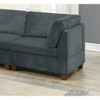 NicBex Modular Sectional 6pc Set L-Shaped Modular Sofa Bed Modern Including Couch 2x Corner Wedge 2x Armless Chairs and 2x Ottomans - 2 of 4