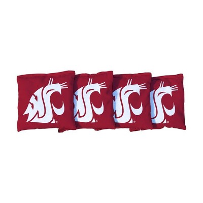 NCAA Washington State Cougars Corn-Filled Cornhole Bags Red - 4pk