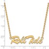 Black Bow Jewelry 14k Yellow Gold Plated Sterling Silver Alabama Crimson Tide NCAA Necklace 18 Inch - 3 of 4