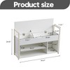 NicBex Shoe Rack Bench Shoe Storage Organizer with Lift Top Storage Box 2 Tier Industrial Shoe Rack Shoe Cabinet for Entryway - 4 of 4