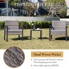 3-Piece Outdoor PE Wicker Patio Chair and Table Set with Washable Cushions for Balcony or Poolside-The Pop Home - 2 of 4