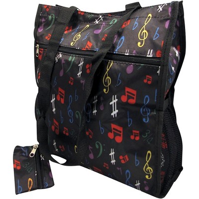 black tote purse with zipper