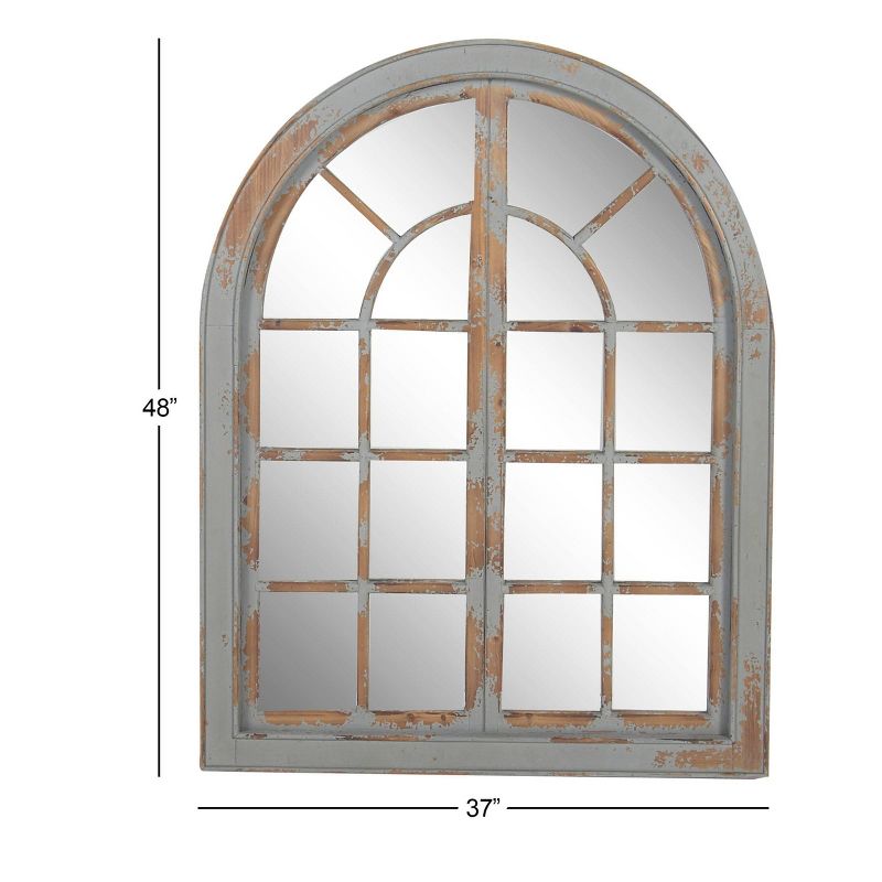 48" x 37" Farmhouse Classic Arched Window Design Decorative Wall Mirror - Olivia & May, 3 of 15