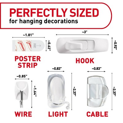 Command White Plastic and Metal Adhesive Hooks and Hangers Kit