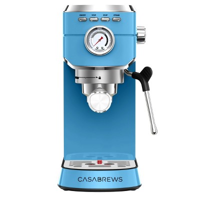 CASABREWS CM5418 Stainless Steel Compact Espresso Machine: 20-Bar, Milk Frother, Volume Control, Pressure Gauge