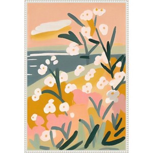 Amanti Art Flowers By The Sea by Treechild Framed Canvas Wall Art - 1 of 4