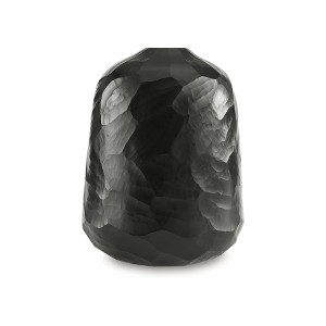Signature Design by Ashley Ryanford 10" Glass Vase, Black Hand-Carved Finish - 1 of 4