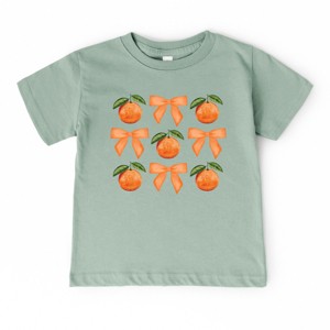 The Juniper Shop Coquette Oranges Chart Toddler Short Sleeve Tee - 5T - Seafoam - 1 of 4