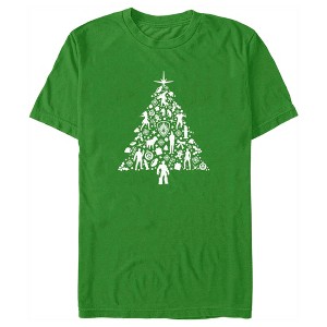 Men's Guardians of the Galaxy Holiday Special Silhouettes Christmas Tree T-Shirt - 1 of 4