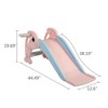 Infurnic Baby Activity Gyms, 2-in-1 Dolphin Slide with Basketball Hoop, Fun, Safe and Easy to Use for Kids, Multicolored, 44.49"*14.17"*19.69" - 3 of 4