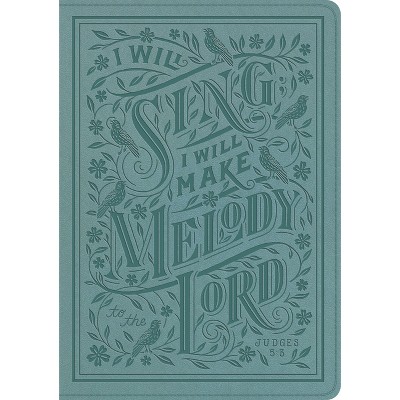 ESV Single Column Journaling Bible, Large Print (Trutone, Paris Sky, Judges 5:3 Design) - (Leather Bound)