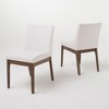 NicBex  Set of 2 Modern Dining Chairs with Comfortable Soft Cushion and Wood Legs,Upholstered Armless Chairs for Kitchen,Living Room - 2 of 4