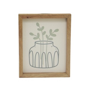 VIP Wood 10 in. White Pot and Flower Sign - 1 of 2