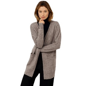 ellos Long Open Cardigan With Pockets - 1 of 4