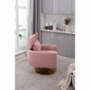 CENGHU Classic Mid-Century 360-degree Swivel Accent Chair, Upholstered Arm Chair for Living Room and Bedroom, Pink Linen - 2 of 4
